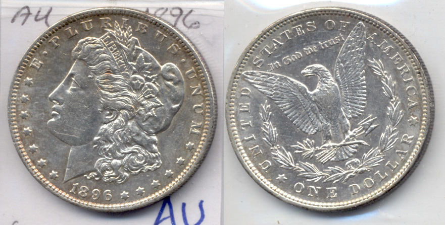 1896 Morgan Silver Dollar AU-50 c