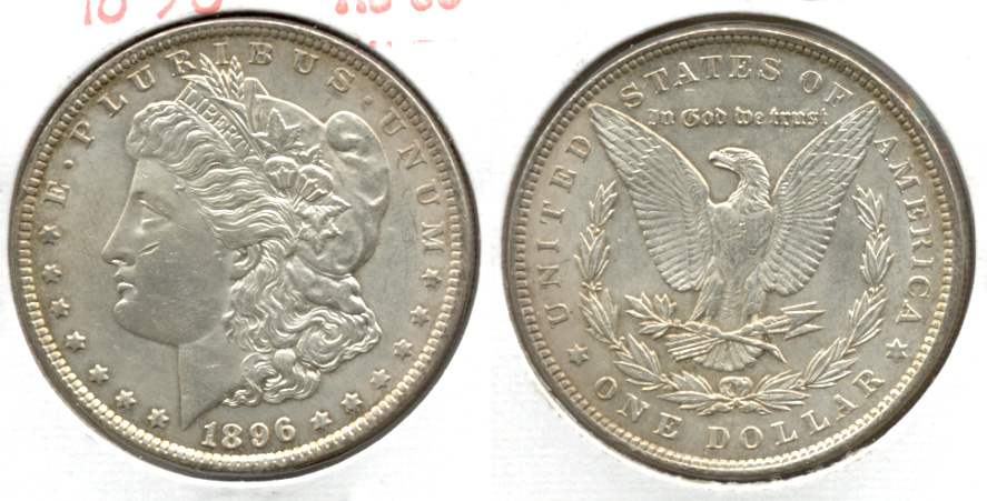 1896 Morgan Silver Dollar AU-50 r