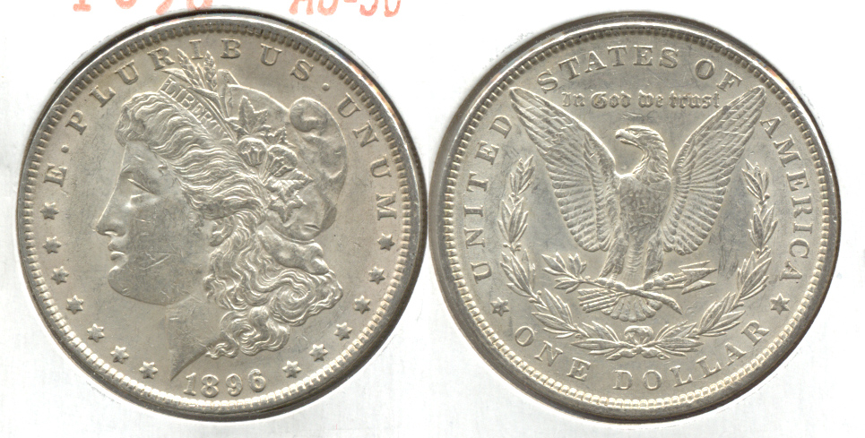 1896 Morgan Silver Dollar AU-50 t