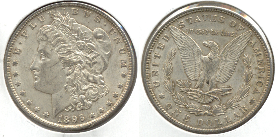 1896 Morgan Silver Dollar AU-50 w
