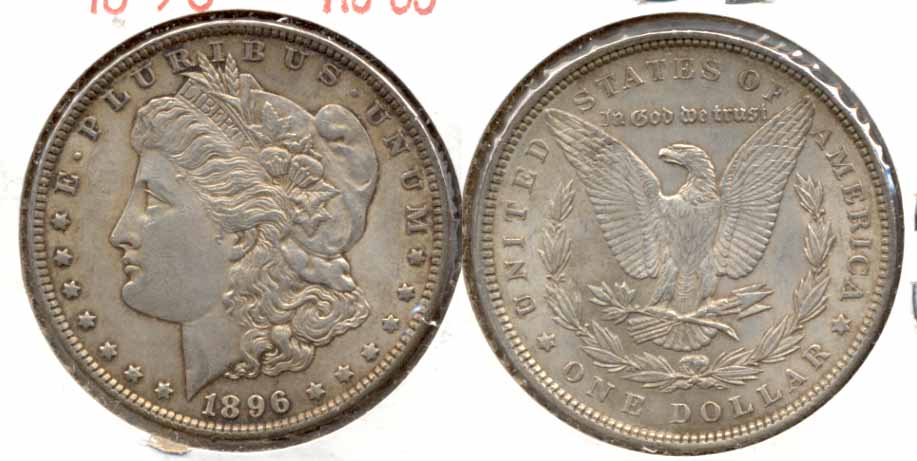 1896 Morgan Silver Dollar AU-55 d