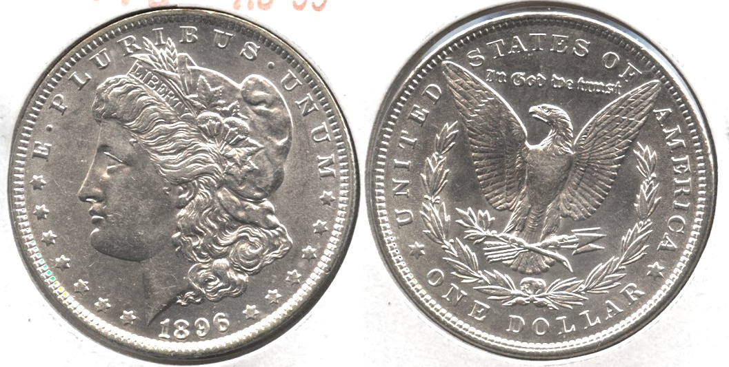 1896 Morgan Silver Dollar AU-55 #p