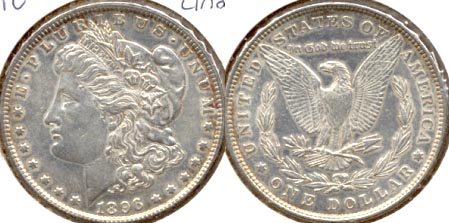 1896 Morgan Silver Dollar EF-40 Cleaned