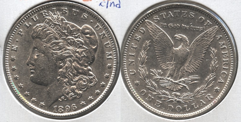 1896 Morgan Silver Dollar EF-40 #ak Cleaned