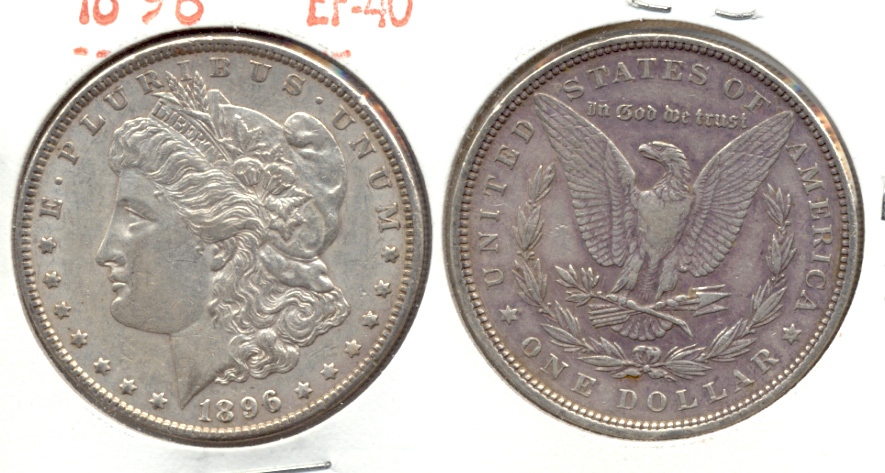 1896 Morgan Silver Dollar EF-40 h