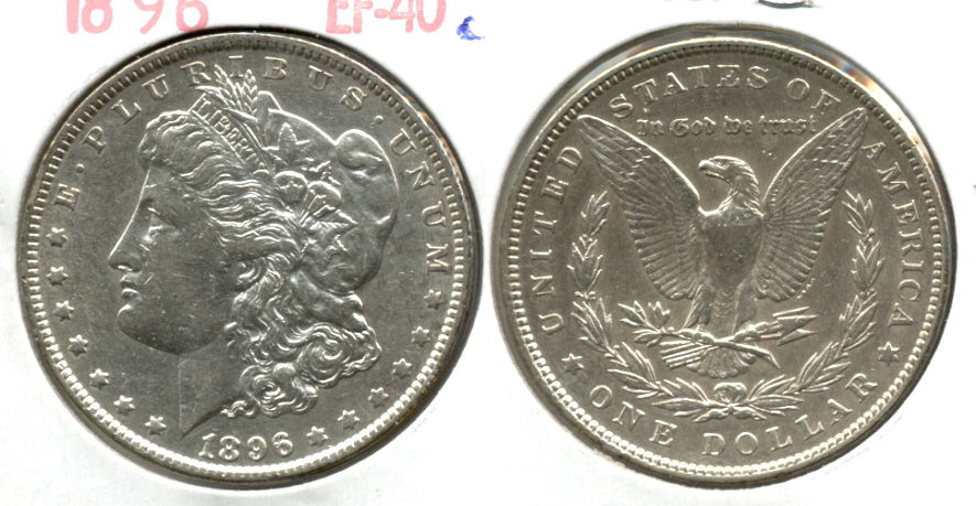 1896 Morgan Silver Dollar EF-40 u Cleaned