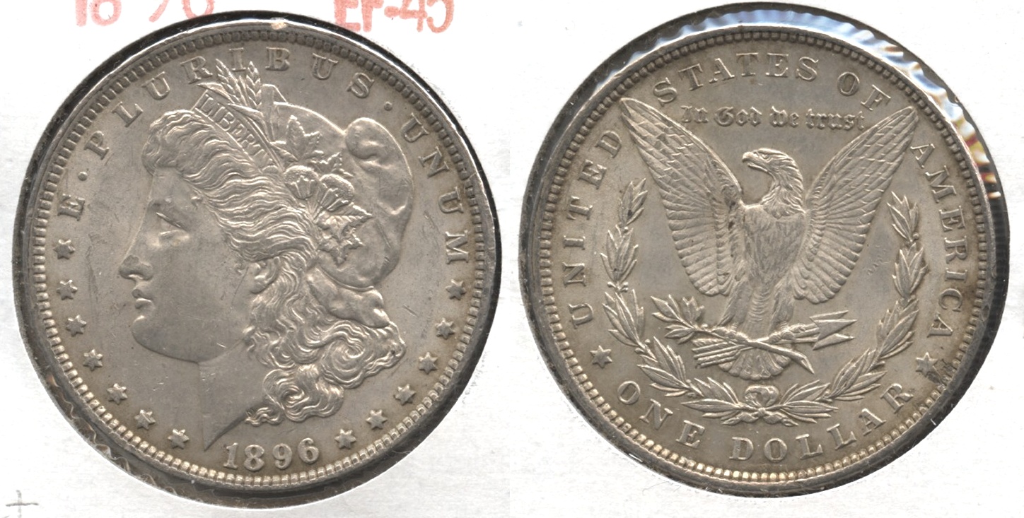 1896 Morgan Silver Dollar EF-45 #at