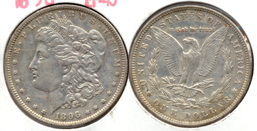 1896 Morgan Silver Dollar EF-45 c