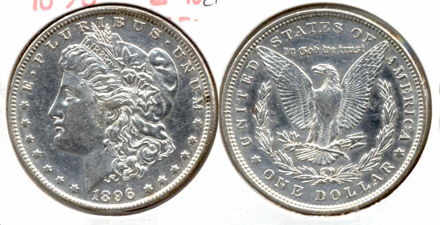 1896 Morgan Silver Dollar EF-45 f Cleaned