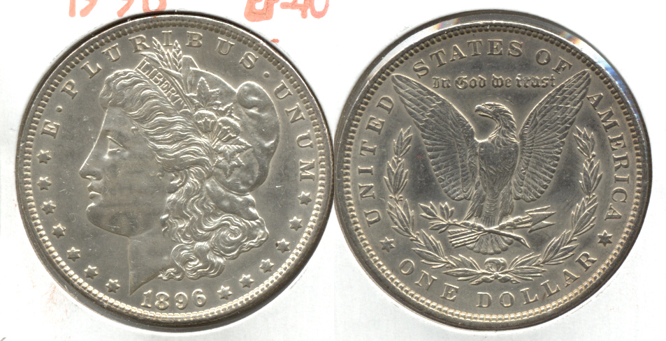 1896 Morgan Silver Dollar EF-45 k Cleaned