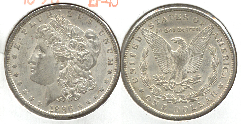 1896 Morgan Silver Dollar EF-45 n