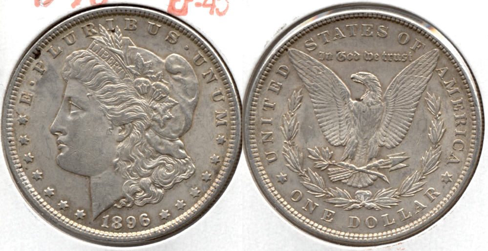1896 Morgan Silver Dollar EF-45 r