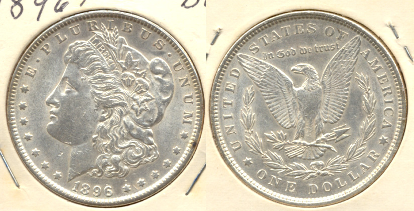 1896 Morgan Silver Dollar MS-60 b