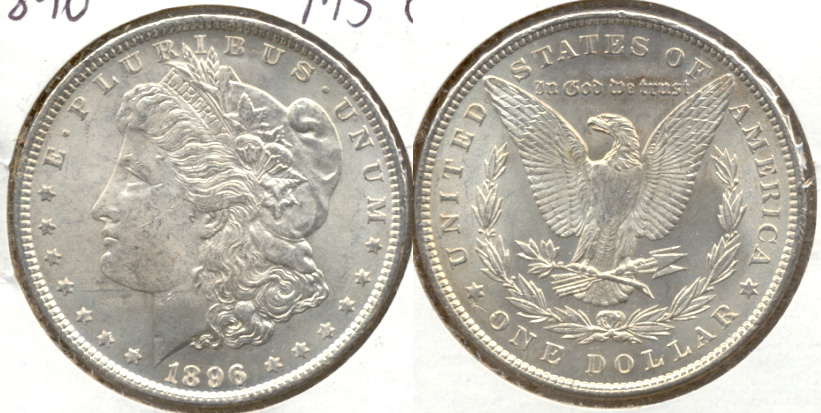 1896 Morgan Silver Dollar MS-63 d
