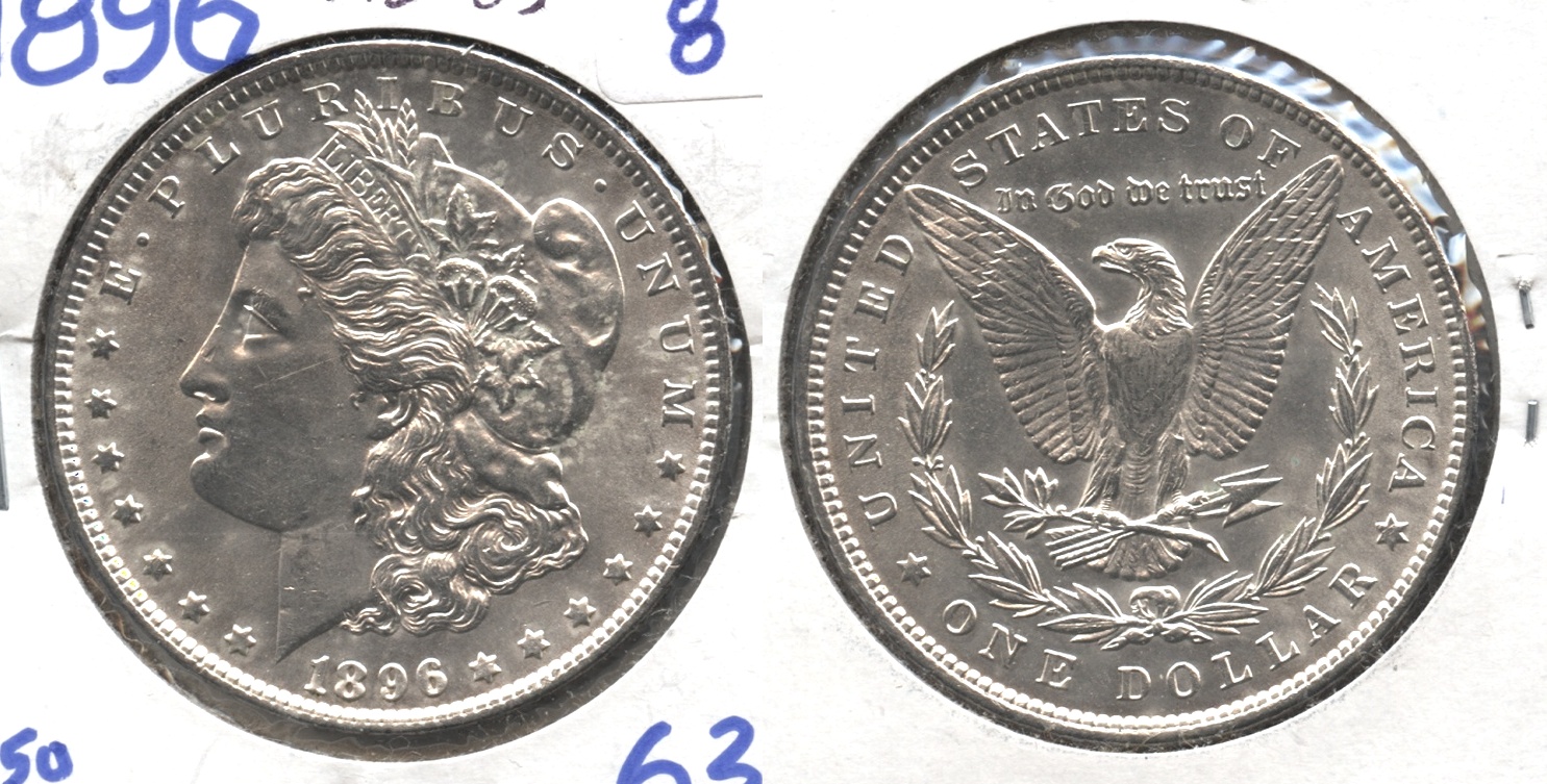 1896 Morgan Silver Dollar MS-63 #x