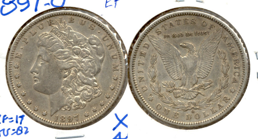 1897-O Morgan Silver Dollar EF-40