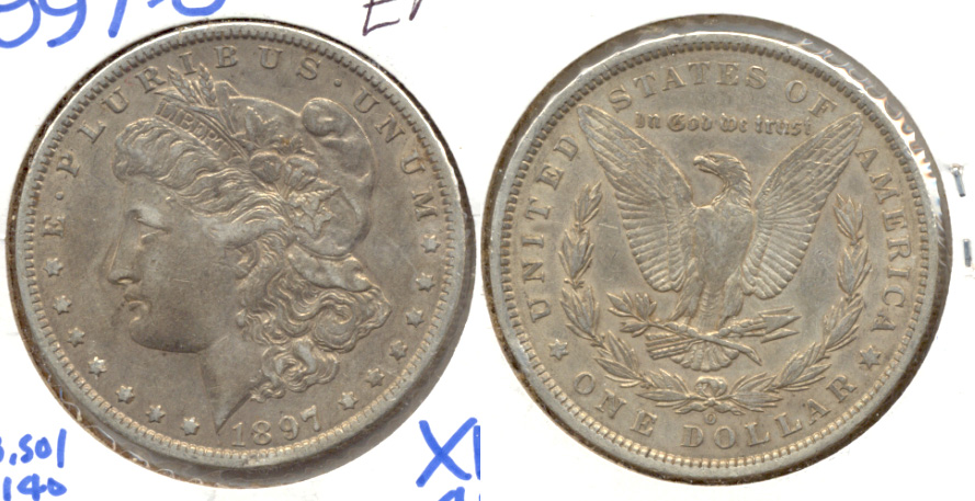 1897-O Morgan Silver Dollar EF-40 a
