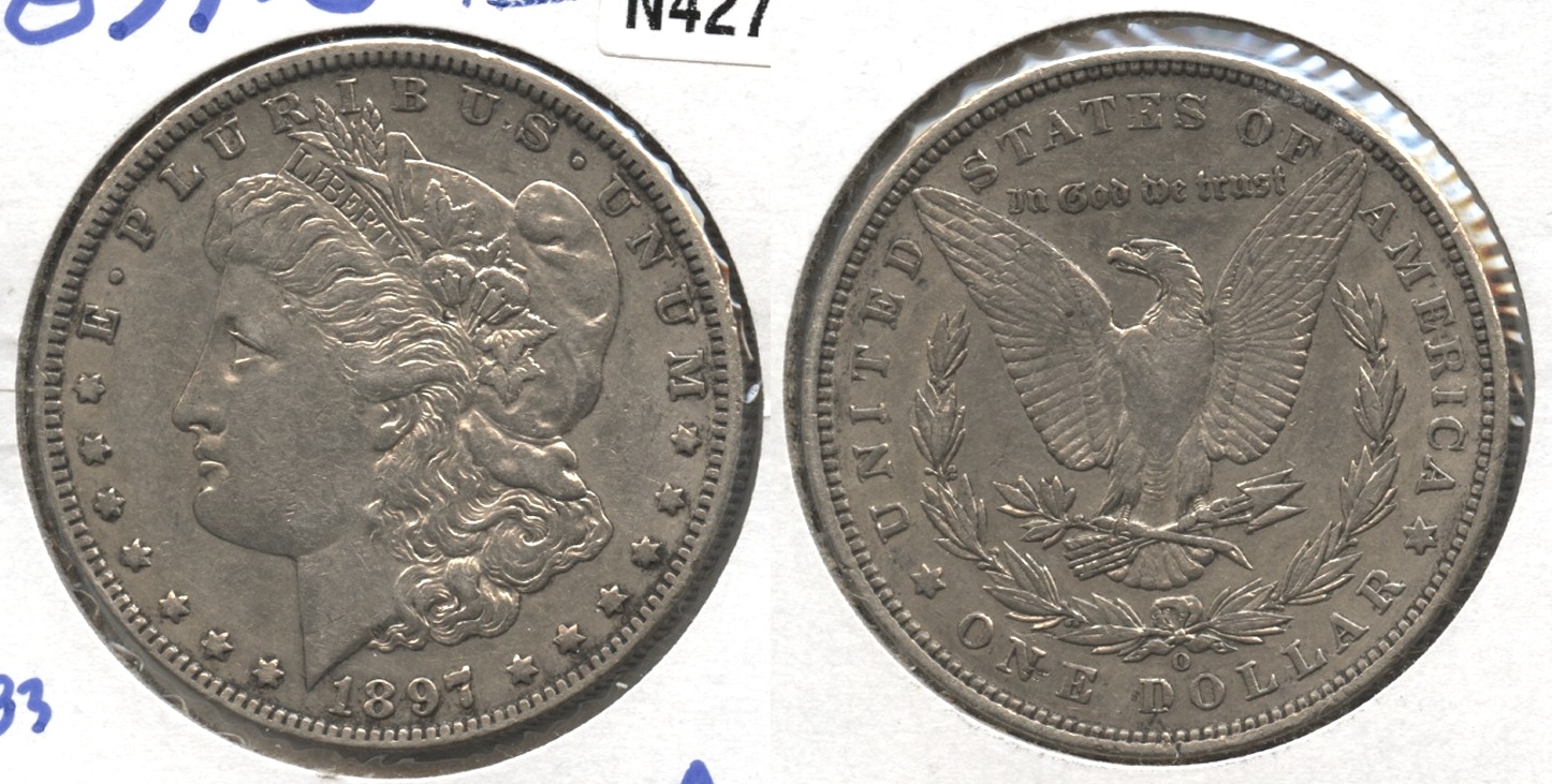 1897-O Morgan Silver Dollar EF-45 #a