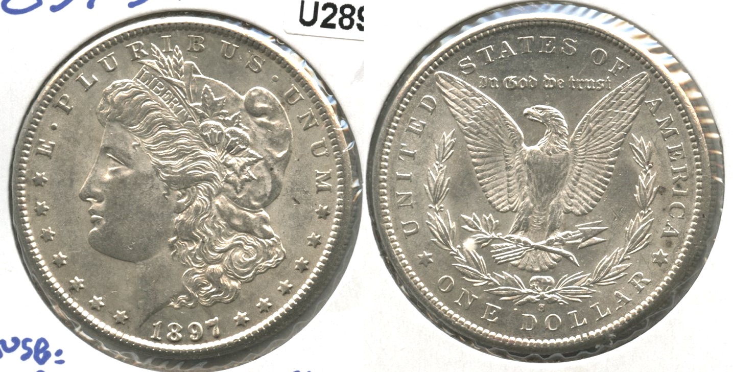 1897-S Morgan Silver Dollar AU-58 #a