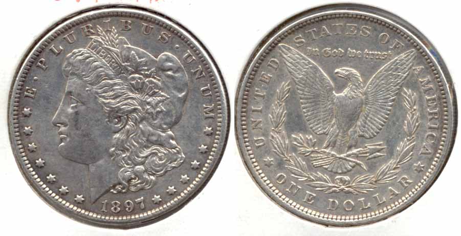 1897 Morgan Silver Dollar AU-50 a