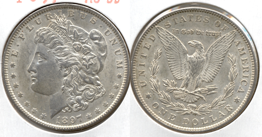 1897 Morgan Silver Dollar AU-50 d