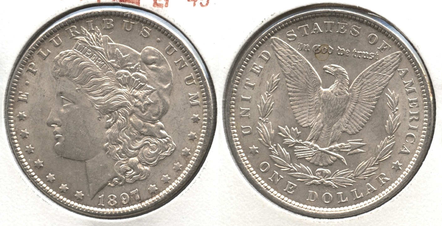 1897 Morgan Silver Dollar EF-45 #g