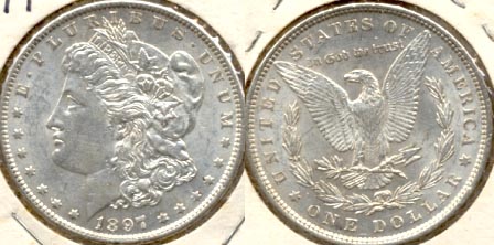 1897 Morgan Silver Dollar MS-60