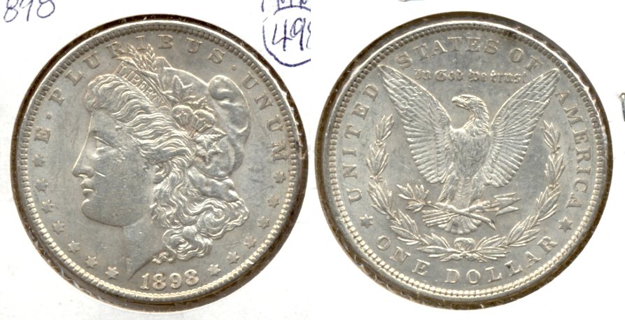 1898 Morgan Silver Dollar AU-50 b