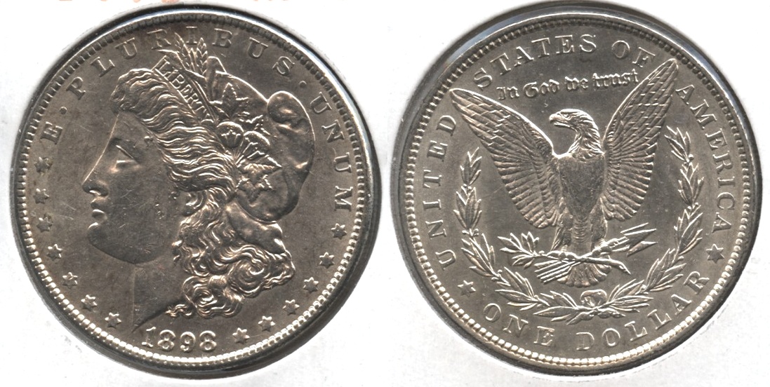 1898 Morgan Silver Dollar AU-50 #h