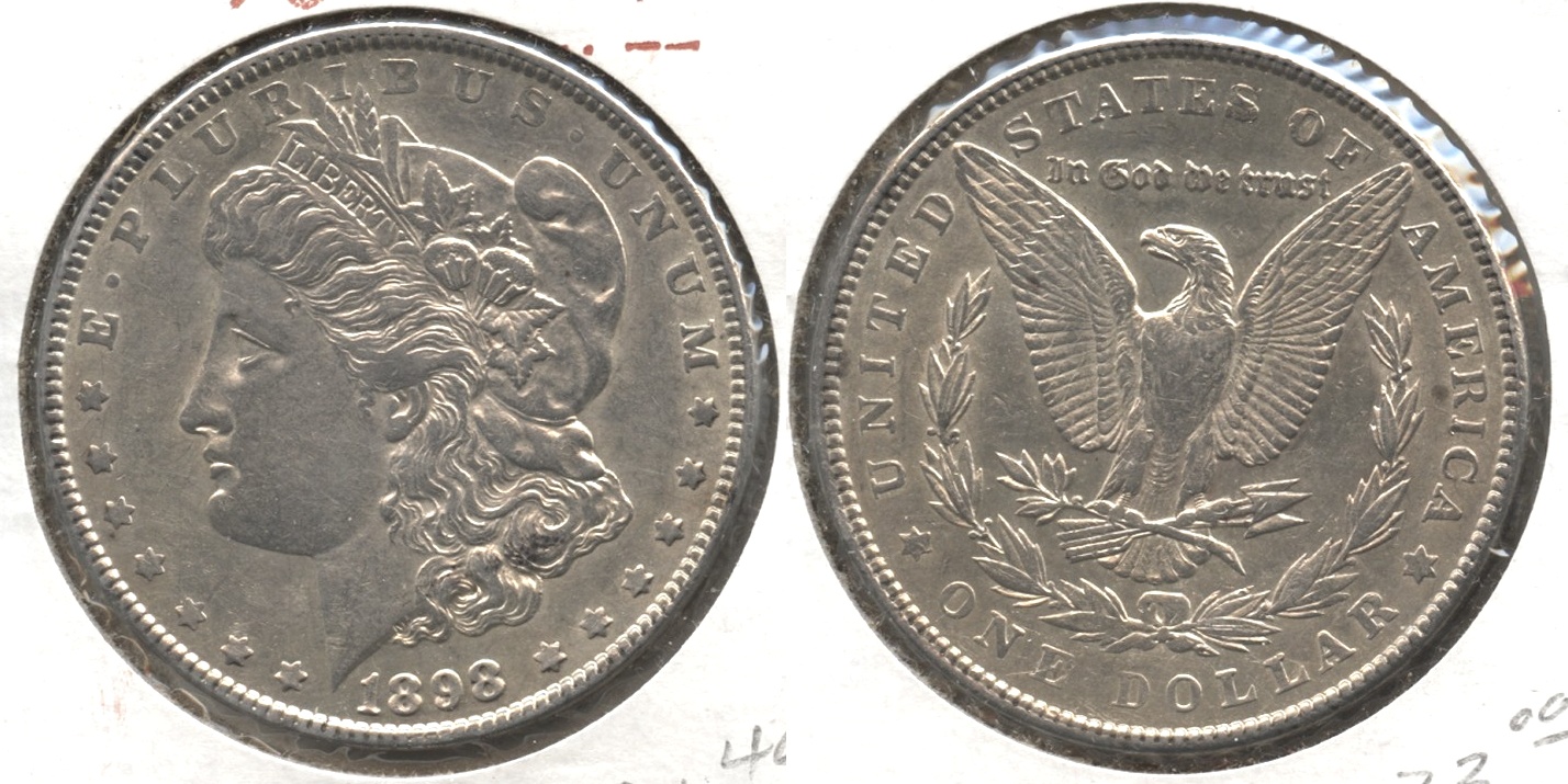 1898 Morgan Silver Dollar AU-50 #q