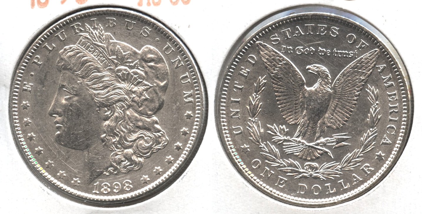 1898 Morgan Silver Dollar AU-50 #s