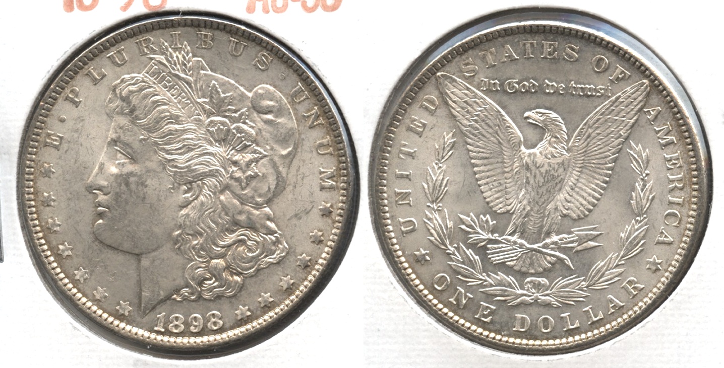 1898 Morgan Silver Dollar AU-50 #t