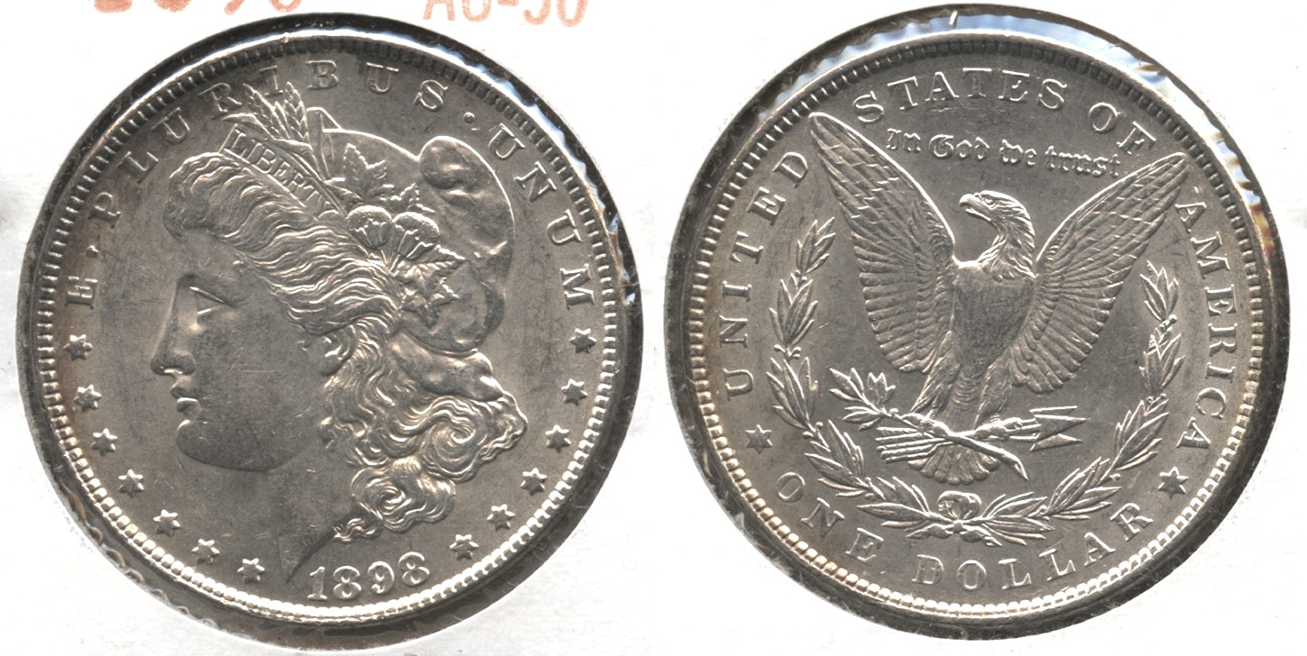1898 Morgan Silver Dollar AU-50 #u