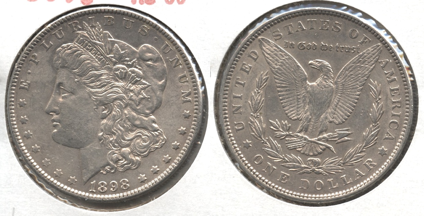 1898 Morgan Silver Dollar AU-50 #w