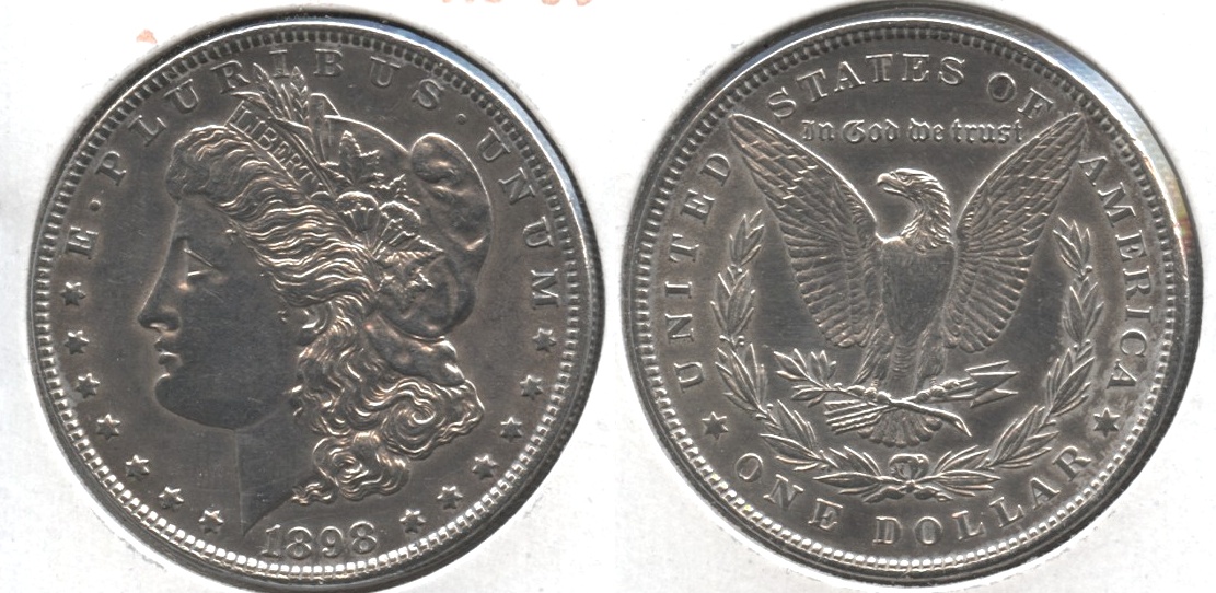 1898 Morgan Silver Dollar AU-55 Cleaned