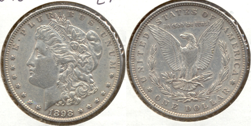 1898 Morgan Silver Dollar EF-40 d