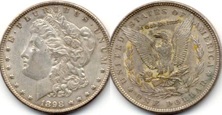 1898 Morgan Silver Dollar EF-40 e