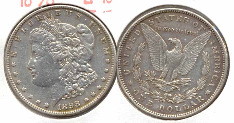 1898 Morgan Silver Dollar EF-40 h