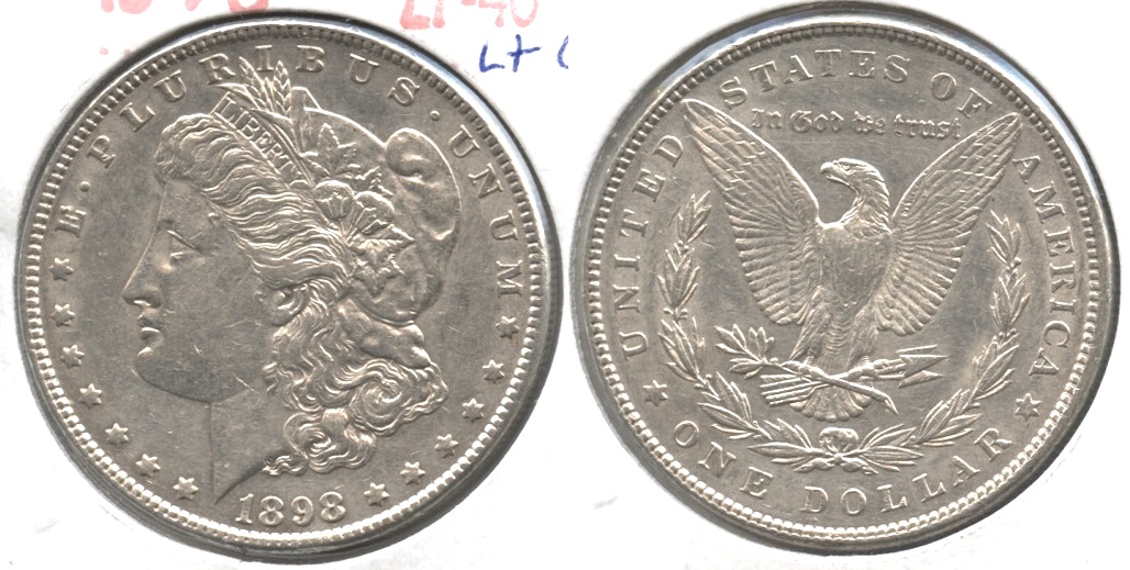 1898 Morgan Silver Dollar EF-40 #u Lightly Cleaned