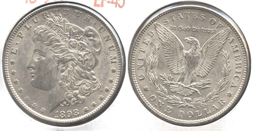 1898 Morgan Silver Dollar EF-45 #m