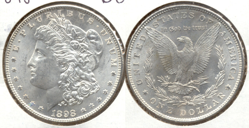 1898 Morgan Silver Dollar MS-60 b