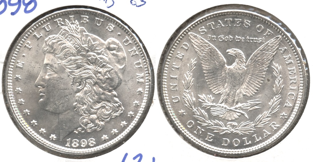 1898 Morgan Silver Dollar MS-63 #e