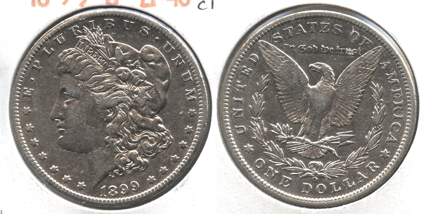 1899-O Morgan Silver Dollar EF-40 #d Cleaned