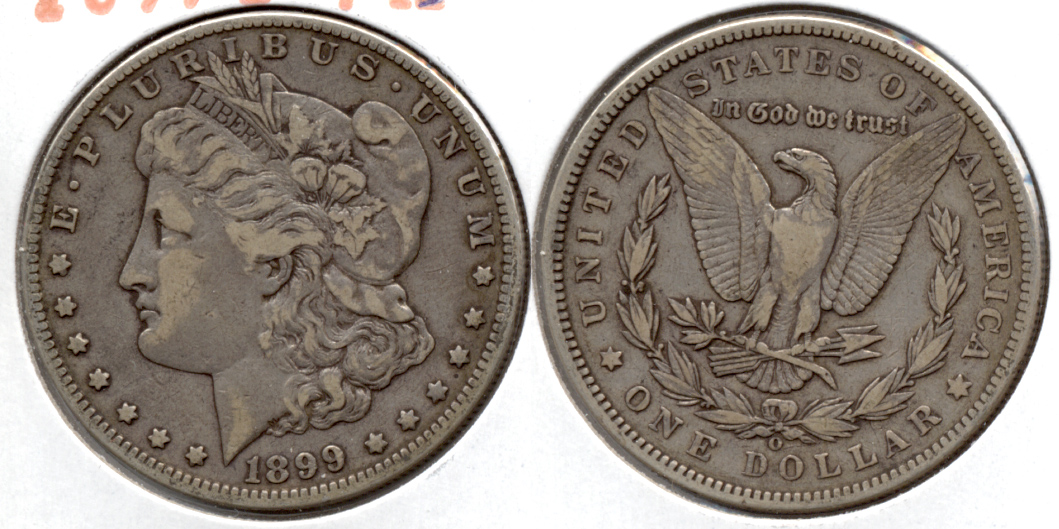1899-O Morgan Silver Dollar Fine-15 d
