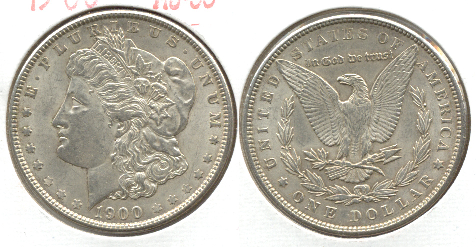 1900 Morgan Silver Dollar AU-50 f