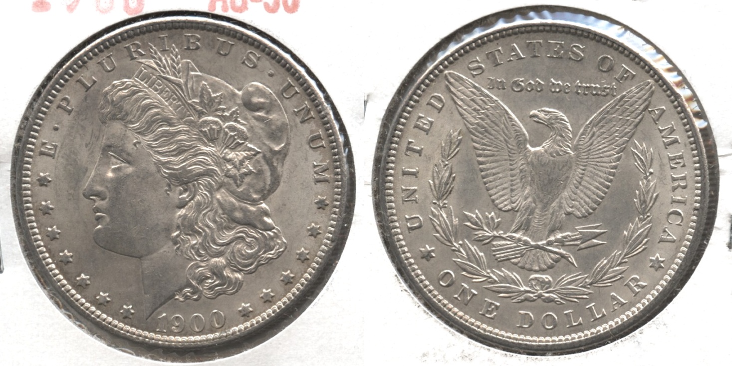 1900 Morgan Silver Dollar AU-50 #q