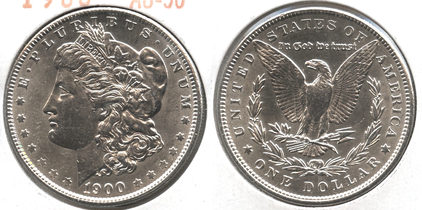 1900 Morgan Silver Dollar AU-50 #v