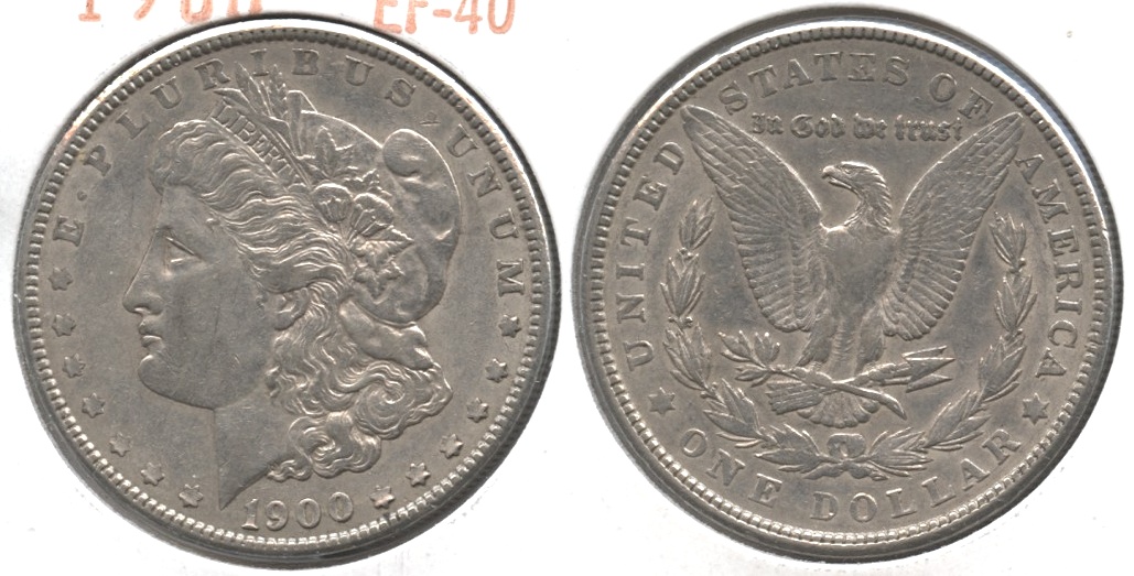 1900 Morgan Silver Dollar EF-40 #ax