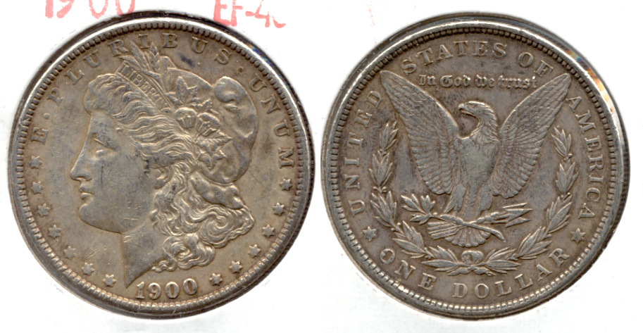 1900 Morgan Silver Dollar EF-40 j