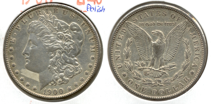 1900 Morgan Silver Dollar EF-40 r